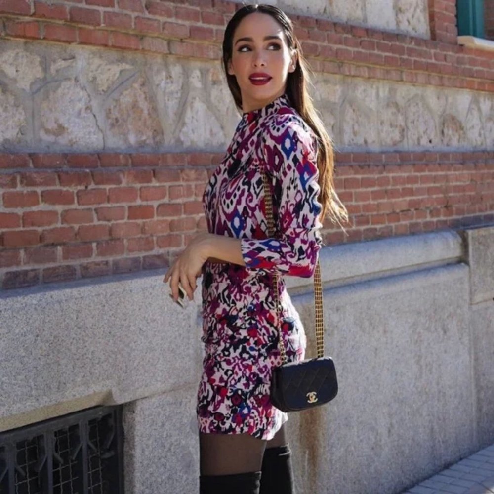 RARE ZARA SET PRINT TOP AND SKIRT